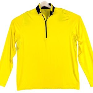 Greyson Brrr Pullover Mens Large Yellow Quarter Zip‎ Golf Lightweight Stretch